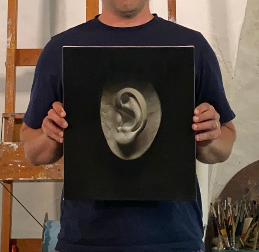 Plaster Ear, grisaille study