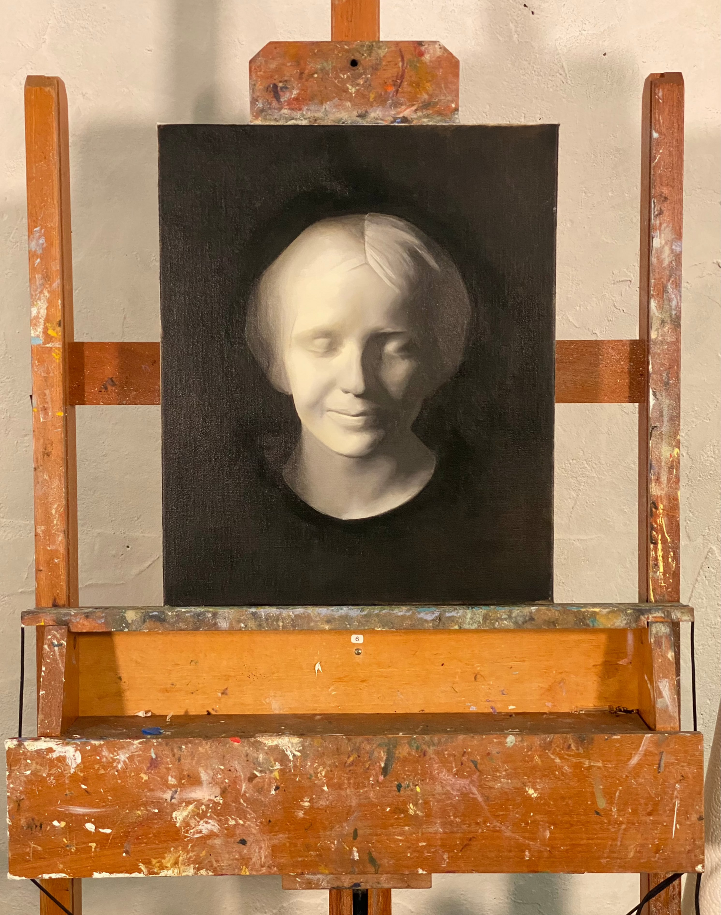 Plaster Mask of a Young Girl, Grisaille study