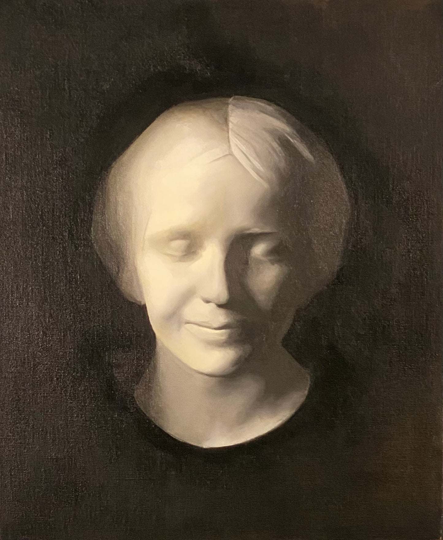 Plaster Mask of a Young Girl, Grisaille study