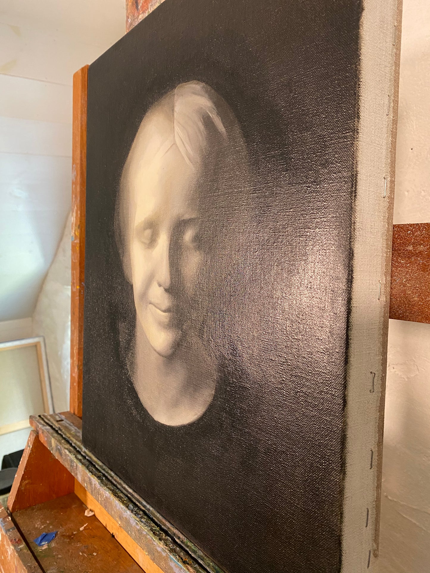 Plaster Mask of a Young Girl, Grisaille study